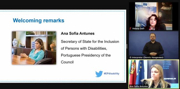 Ana Sofia Antunes Secretary of State for the Inclusion of Persons with Disabilities in the Portuguese Presidency of the Council