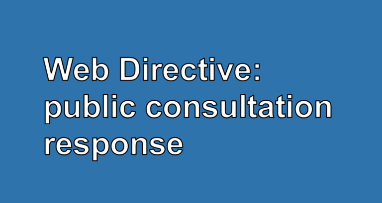 Web directive position paper