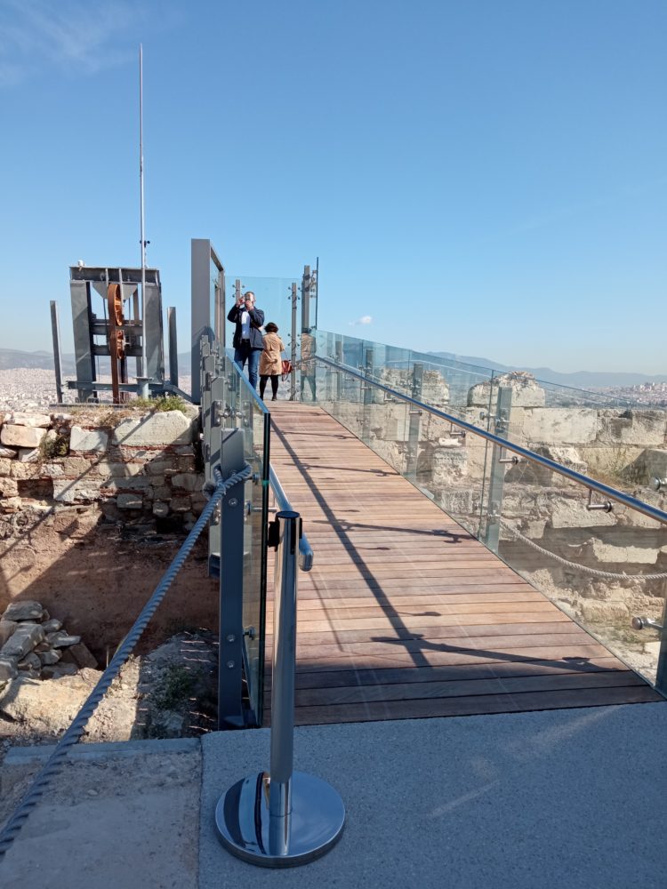 View of the lift access of the Acropolis