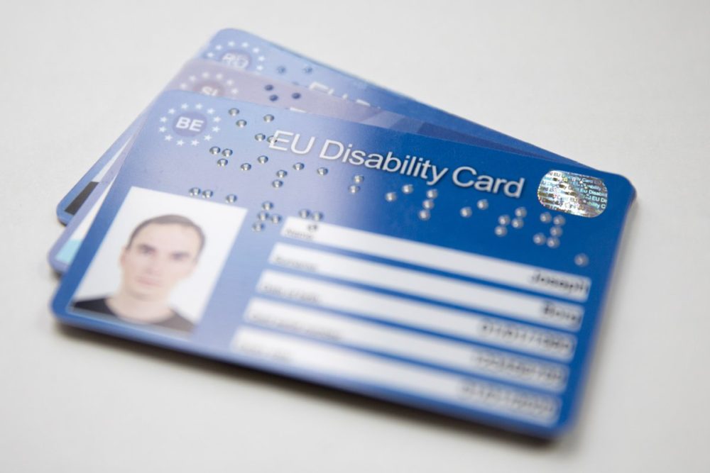 European Disability card stock photo