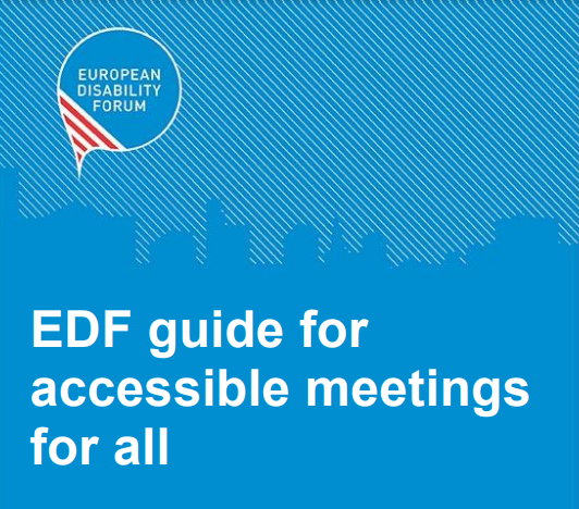 Cover of EDF guide for accessible meetings for all