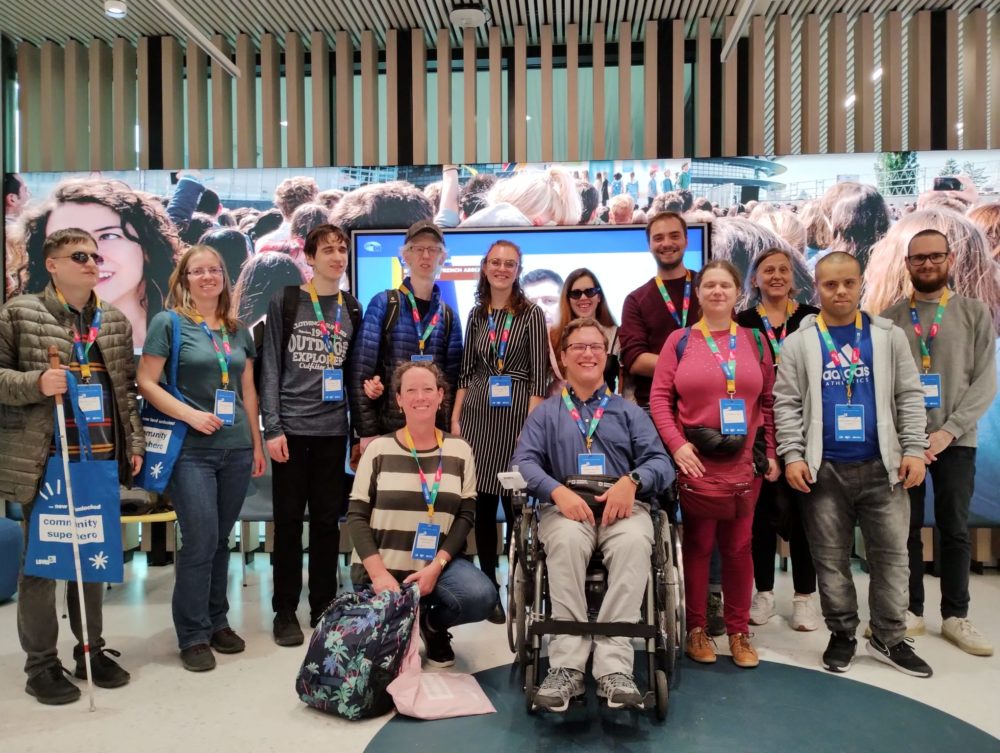 Participants of the Level Up event in Brussels brought together by the European Disability Forum