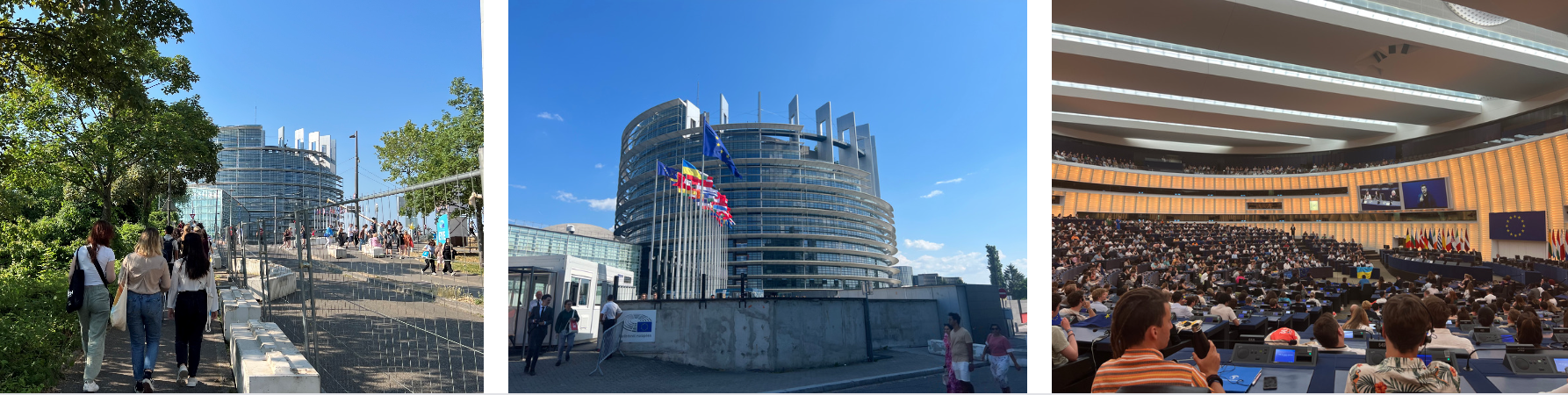 3 photos of the European Parliament in Strasbourg