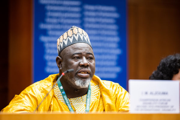 Idriss Maïga Alzouma speaks at a panel