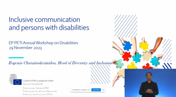 Petitions Committee: Annual workshop on the rights of persons with disabilities: inclusive communication and persons with disabilities