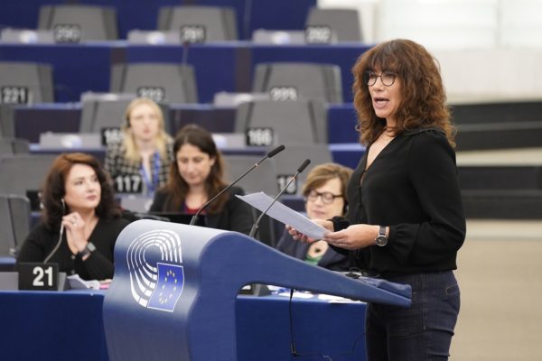 Lead Negotiator Lucia Ďuriš Nicholsonová during the debate
