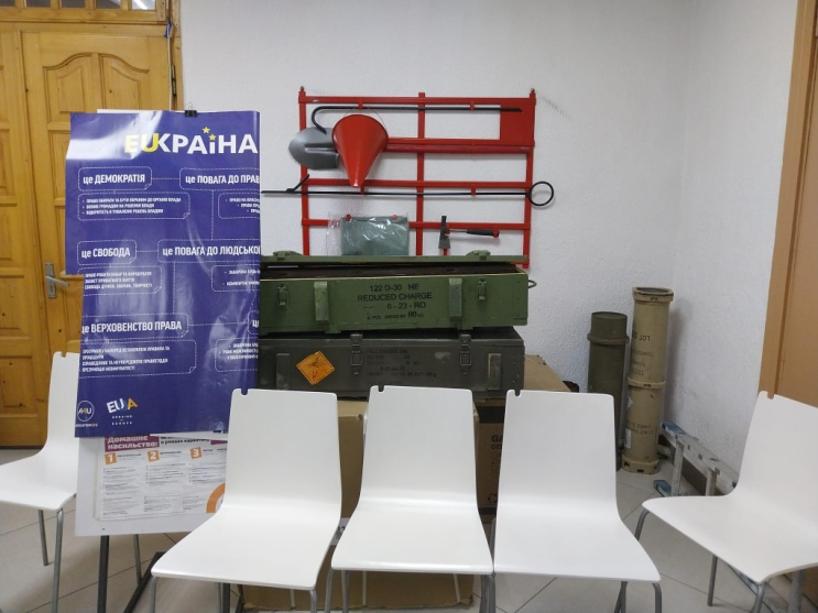 The demilitarised bomb shells kept by locals as a testament to the progress of the war.