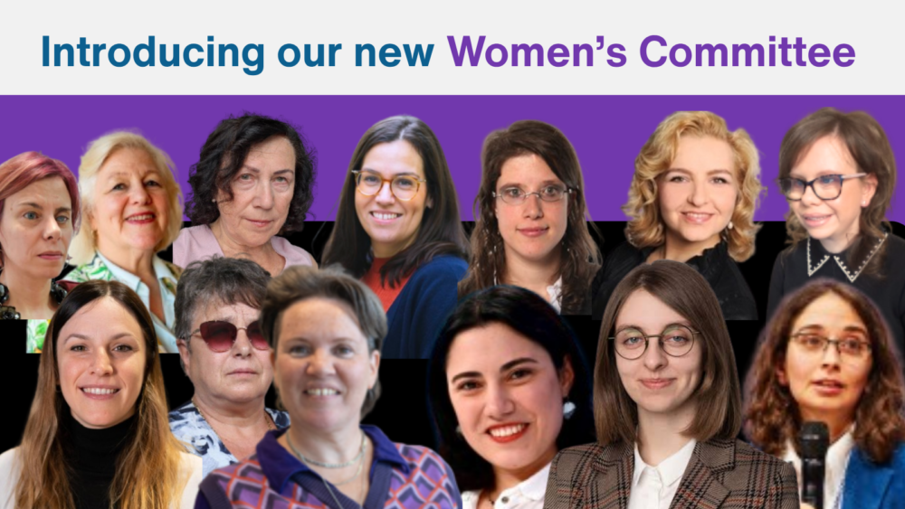 A collage of the profile photos of members of the Women's Committee